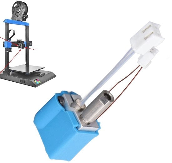 Kit di Testa Calda per Stampante 3D - Compatibile con Sidewinder X1/X2 - Incluso Bocchetta in Ottone 0,4 mm - Tubo di Riscaldamento - Termistore 100K - Installazione Facile - Estrusore per Stampante 3D