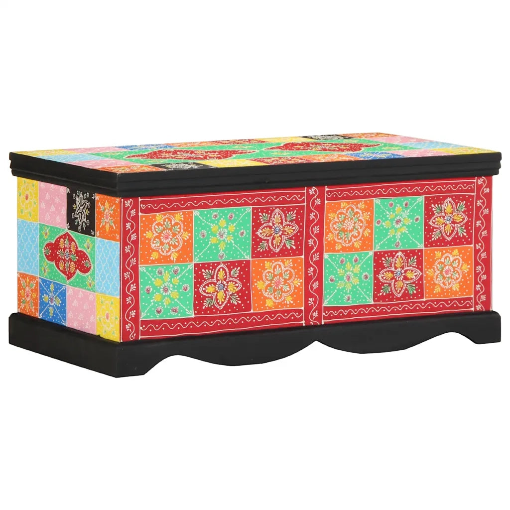 Tavolino da Salotto Multicolore 90x50x40cm Legno Massello Mango
