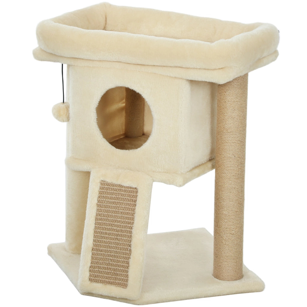 Tiragraffi per Gatti con Base Juta ¨C Xylo ¨C Beige 40x40x57cm