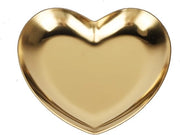 Piastre di cuore in acciaio inossidabile - Piastre a forma di cuore - Piastre multifunzionali per snack - Decorazione per la casa - Piastre in oro/argento 8,7x9,1cm