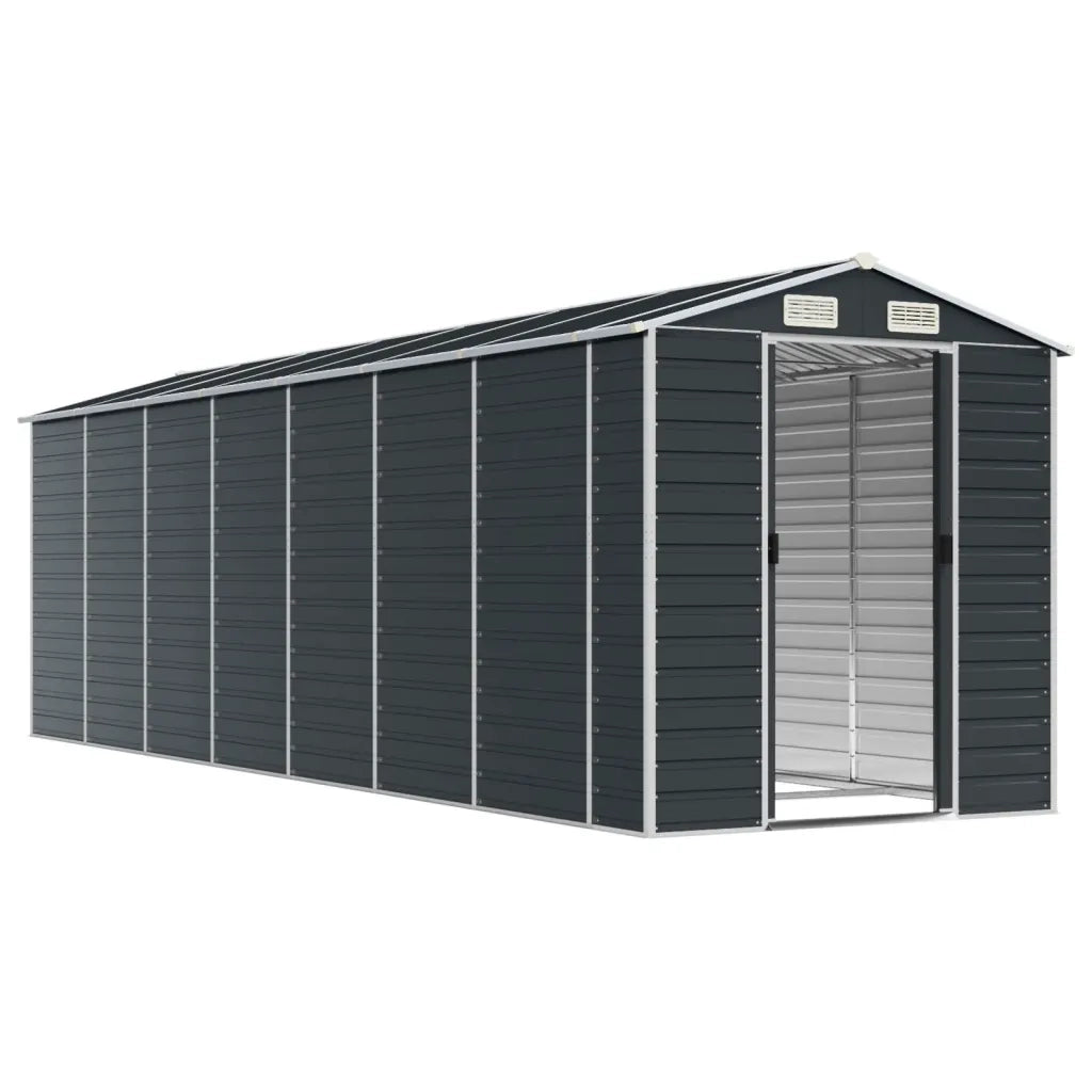Capanno da Giardino Antracite 191x640x198 cm in Acciaio Zincatocod mxl 74486