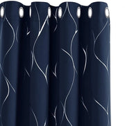 Tendaggi di oscuramento - opaco - isolanti - 2 pezzi - blu marino - 132 x 138 cm