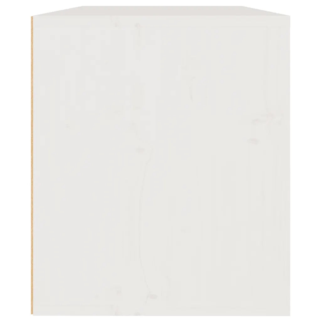 Pensile Bianco 60x30x35 cm in Legno Massello di Pino 813447
