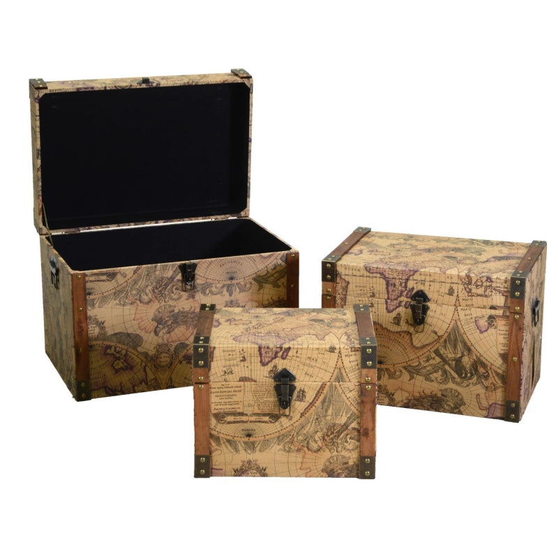 Baule ecopelle 1-3 marrone rettangolare cm 60x40h42
