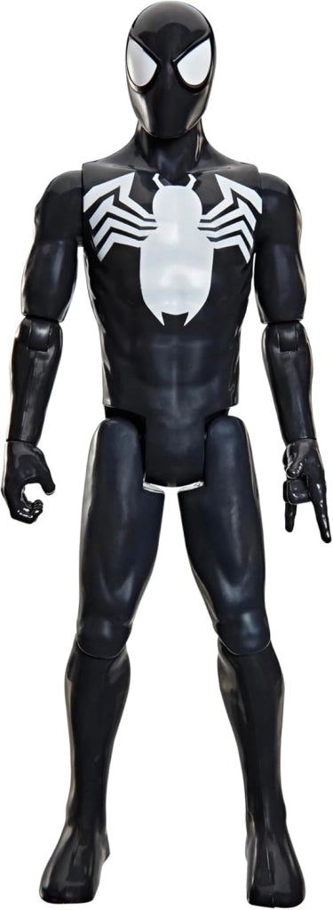 Marvel Spider-Man, Titan Series, Black Suit Spider-Man, Action Figure 30 cm,Hasbro,Eta 4+