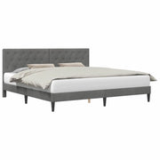 Letto matrimoniale | Letto per adulti | Struttura del letto Grigio Scuro 200 x 200 cm Velluto