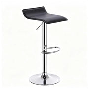Sgabello da bar girevole con altezza regolabile e design ergonomico in similpelle nera