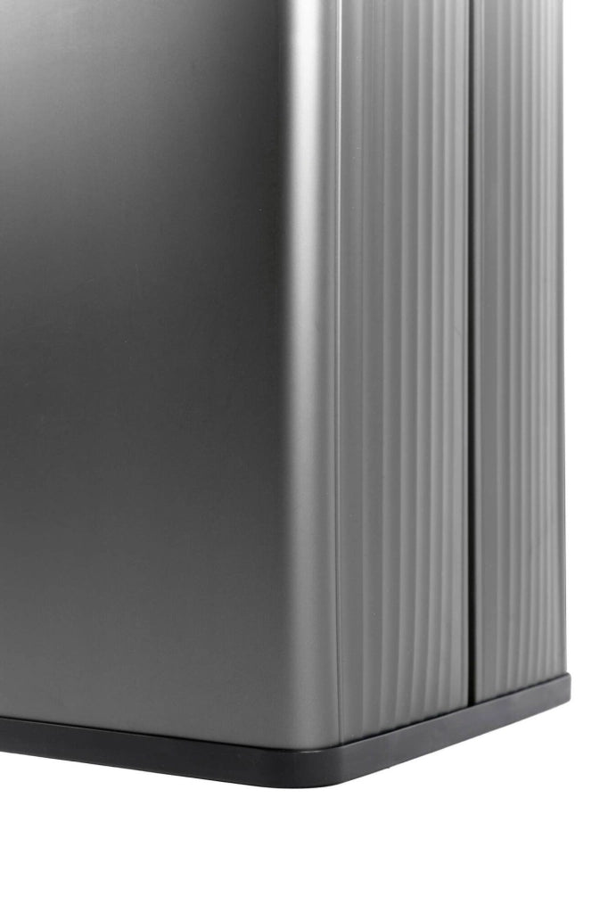 Pattumiera Longueuil, Cestino portarifiuti, Bidone per raccolta differenziata, Mobile per spazzatura, 44x27 h69 cm, Grigio scuro