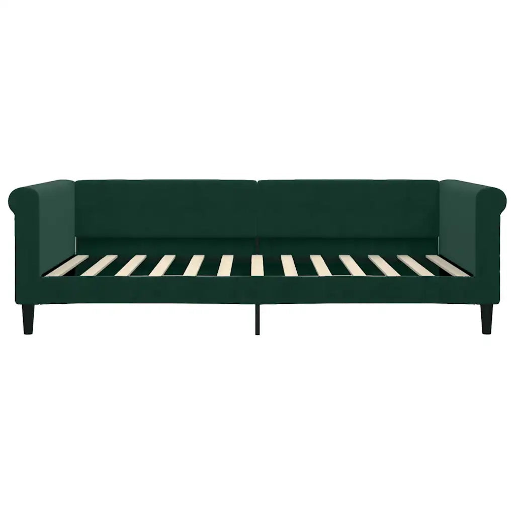 Divano letto | Sof¨¤ letto | Letto singolo Estraibile Cassetti Verde Scuro 100x200cm Velluto