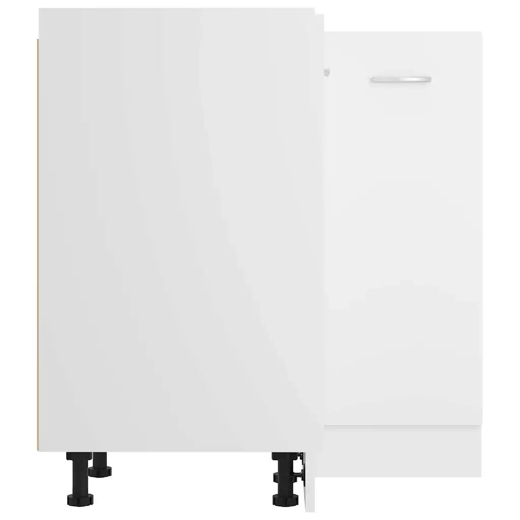 Armoire d'angle basse Lyon blanc 75,5x75,5x81,5 cm