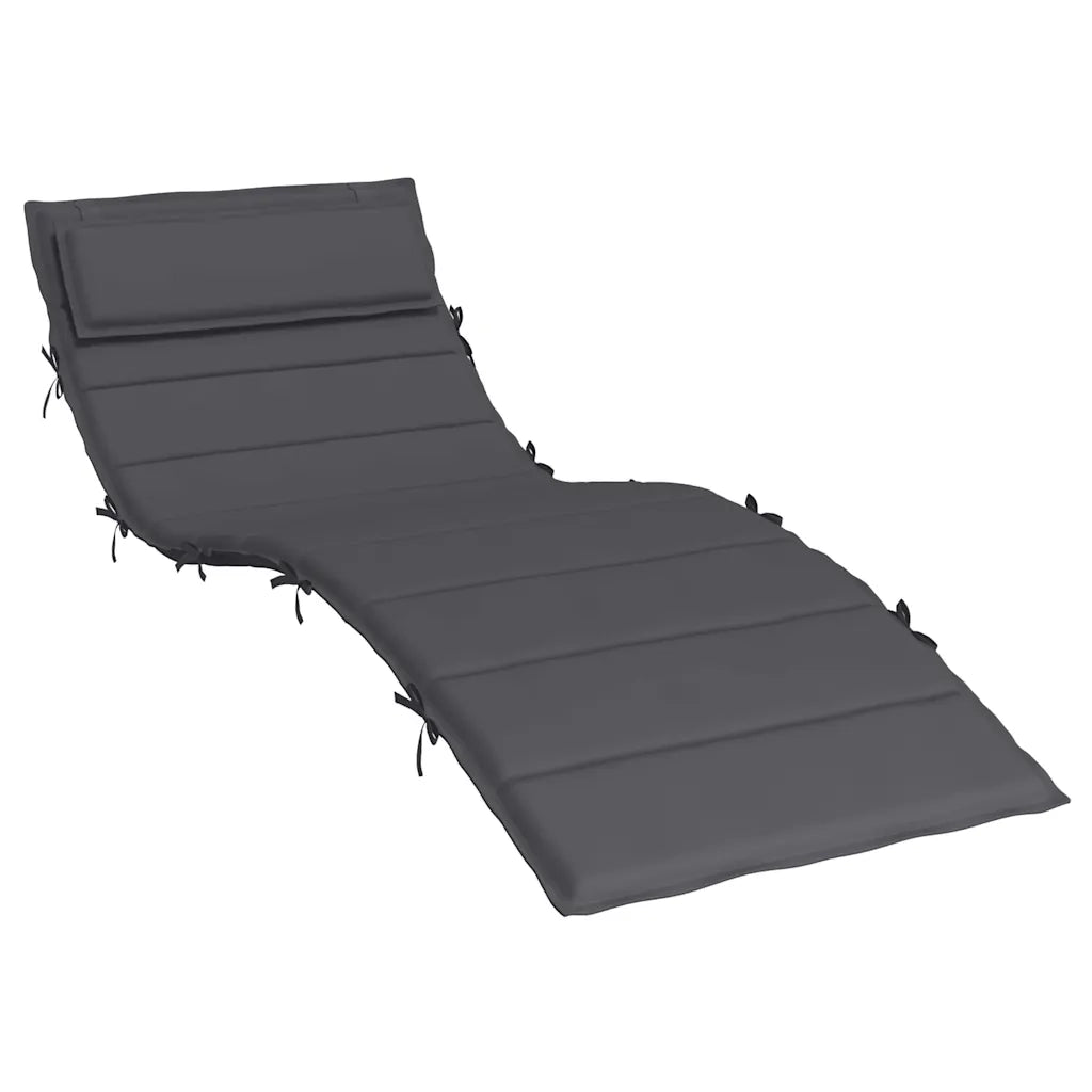 Cuscino per sedie | Cuscino per Lettino Antracite 180x60x4 cm in Tessuto Oxford