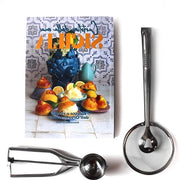 Arancini Arancine Siciliani libro cartoline da visita gelatiera manico di cucchiaio in acciaio inossidabile fritto ricamato schiumariccia
