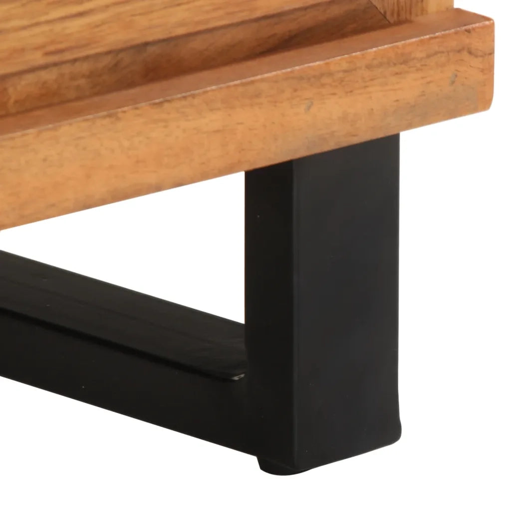Comodini 2pz 40x34x46 cm in Legno Massello di Acacia 377429