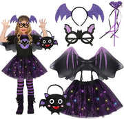 Costumi LED per bambini - Vampiro e ragno - Splendidi per Halloween - Blu - Gonna a tutù e ali - Adatti alle bambine -...