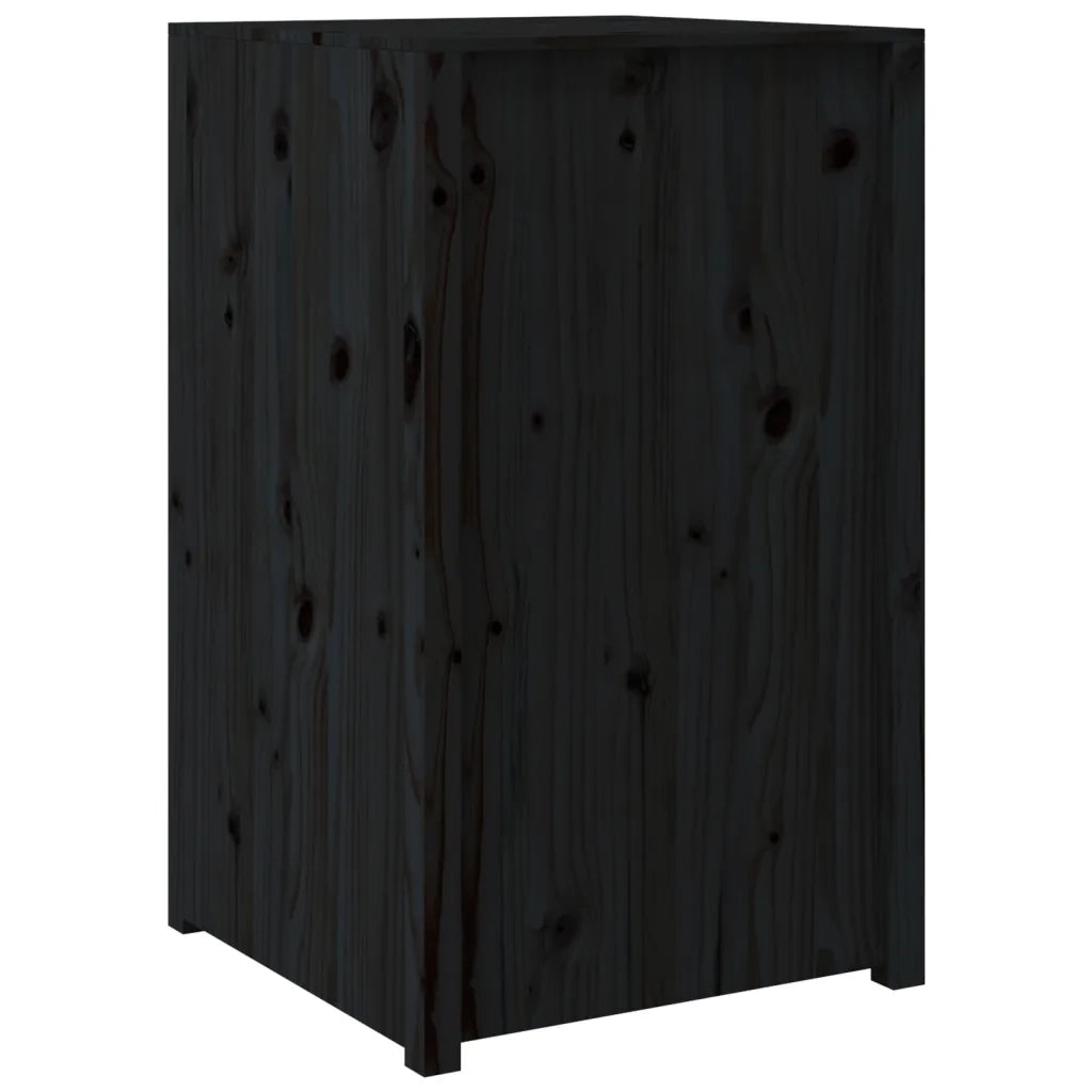 Mobile da Cucina da Esterno-Armadio da cucina Nero 55x55x92 cm Legno Massello di Pino
