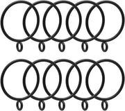 Set di 40 anelli neri per tenda con maniglia (diametro 6,6 cm) - Anelli decorativi con occhielli inclusi