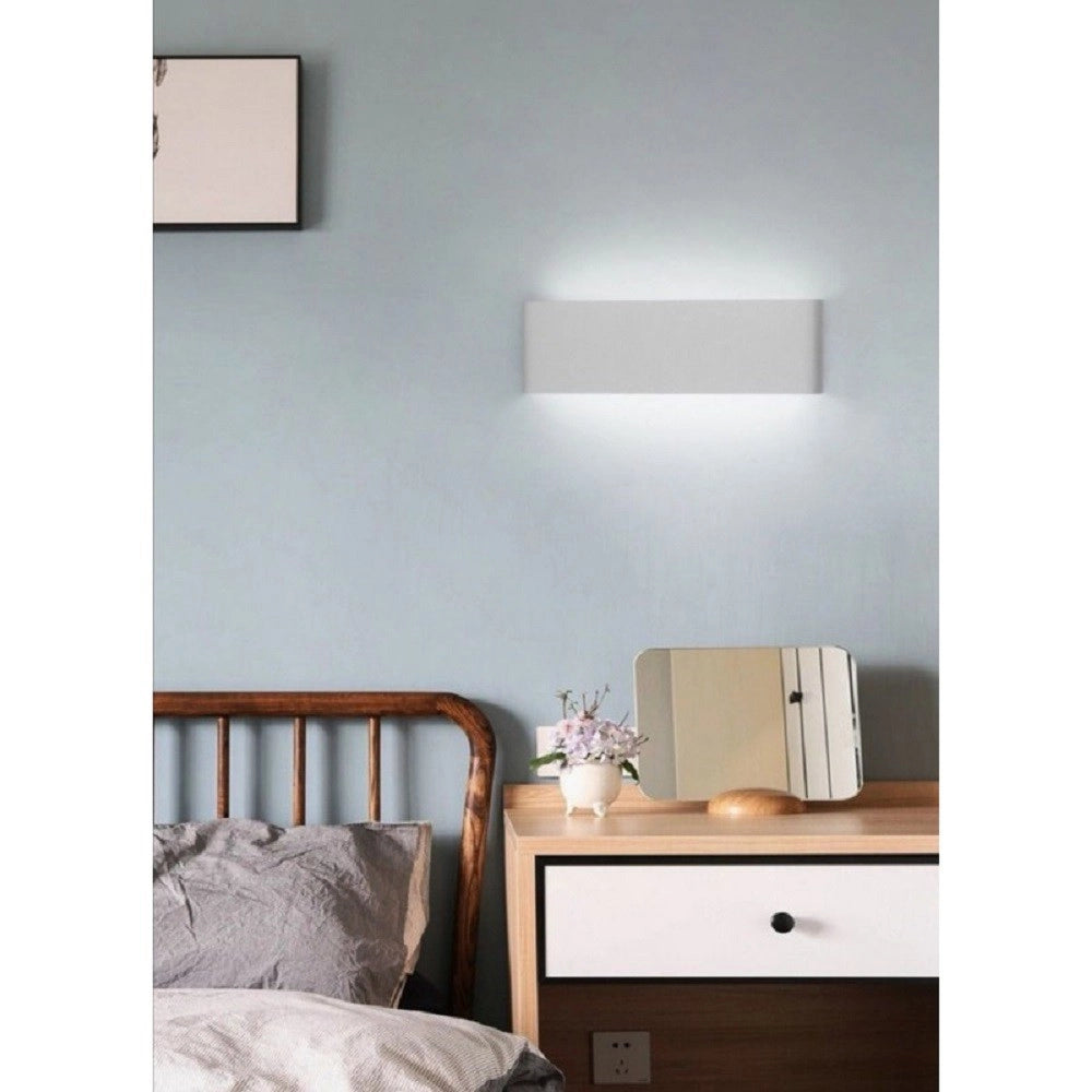 Trade Shop - Applique Muro Led 15 W Doppia Emissione Di Luce Bianco Rettangolare Moderno E57 -