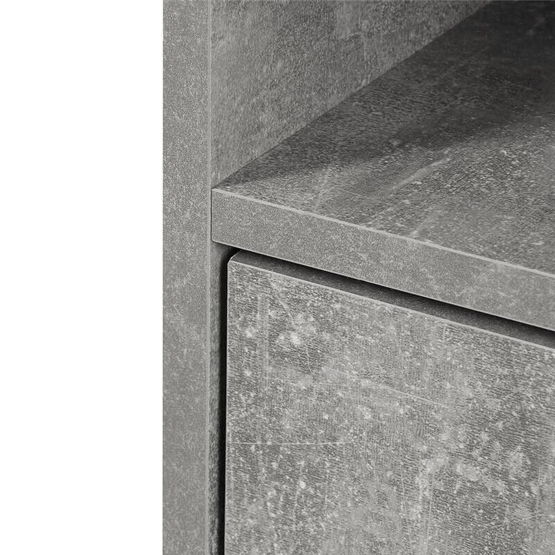 MOBILE GUARDAROBA CON SPECCHIO APPENDIABITI E SCARPIERA 90X22X116 CM GRIGIO