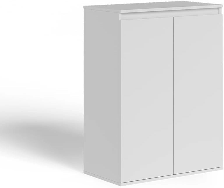 Cassettiera Claus, Antracite, 74 x 99.6 cm con 2 porte, per la conservazione di abbigliamento e oggetti per la casa