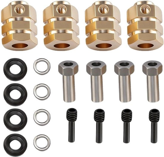 Adattatore di allungamento per ruota in ottone 15mm per hub a 6 raggi