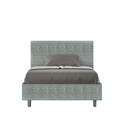 Letto 1 Piazza e Mezzo 120x190 cm con Rete e Contenitore Adele Aragona 7 Azzurro