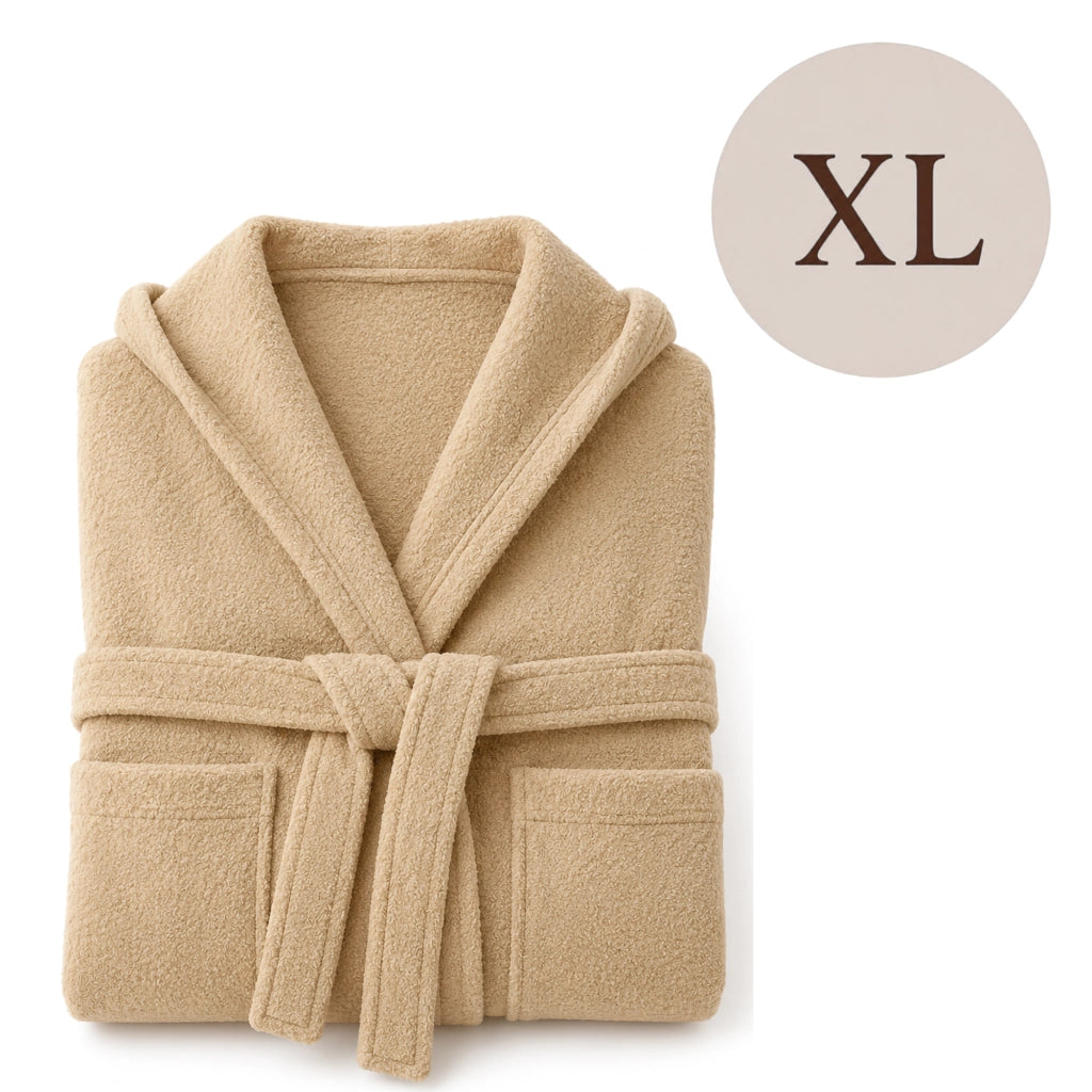 Satiza, Accappatoio 100% Cotone con Cappuccio, Bianco Crema