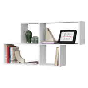 Mensola a Parete Bryne con 4 Vani Ripiani Portaoggetti 100 x 19,5 x 53 cm - Bianco Opaco [en.casa]