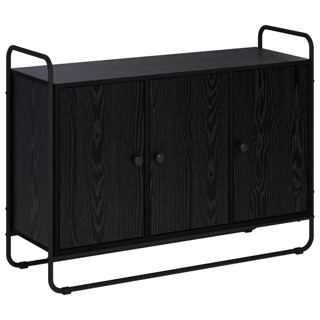 Credenza Rovere Nero 102 x 35 x 75 cm Legno ingegnerizzato 8007972