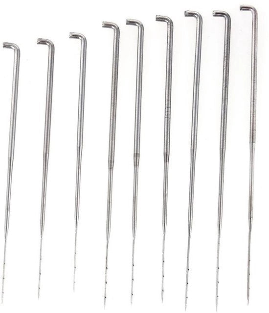 Set di Aghi a Mano - 9 Stuks - 3 Dimensioni (Fine/Medio/Spesso) - Manutenzione/Alta Qualità - Manicotto - Aghi
