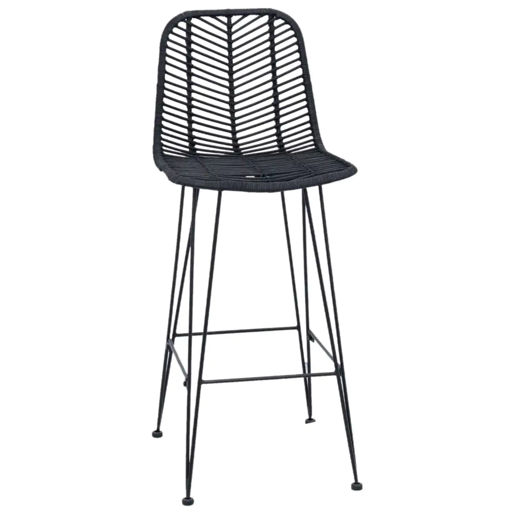 Sedia da Bar 2 pcs 44 x 52 x 111 cm Rattan e Ferro
