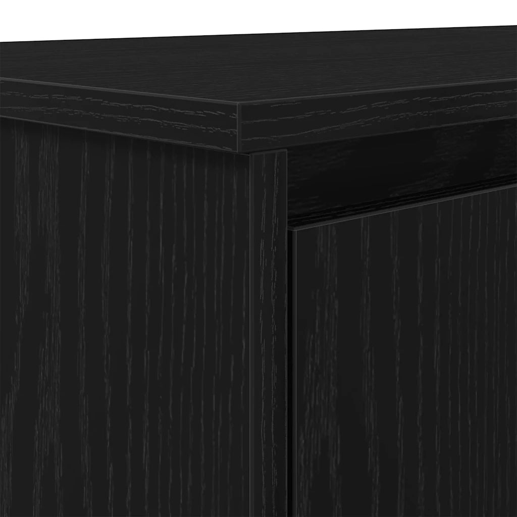 Scrivania Rovere Nera 120x42x76 cm in Legno Multistrato 861815