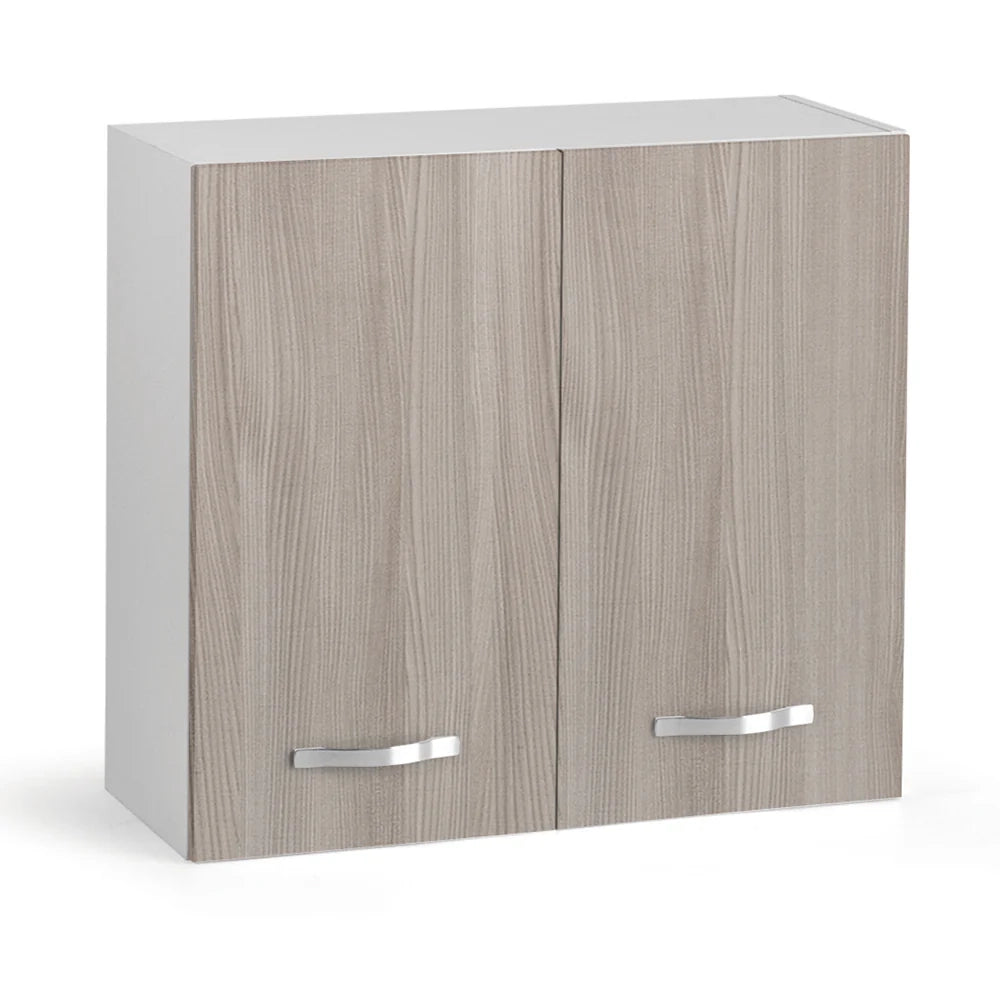 Pensile colapiatti per cucina componibile da 80 cm con due ante, realizzata in legno 100% MADE IN ITALY colore Olmo