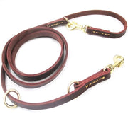 Cinturone per cani adattabile 2,3 metri - Manubrio regolabile - Manubrio senza mani - Cinturone in pelle - Sostenibile - Utilizzo multifunzionale - Coda di cani