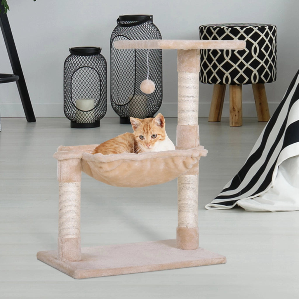 ¨¢rbol Rascador para Gatos ¨C zephmum ¨C 50x36x70 cm Beige