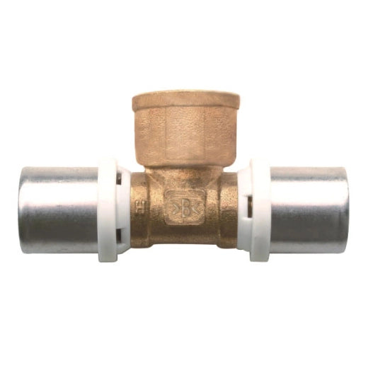 RACCORDO A TEE FEMMINA IBP A PRESSARE PER MULTISTRATO- 1/2x20- IBP- pezzi 1
