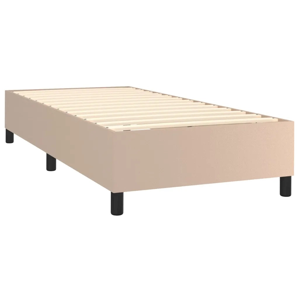 Giroletto Molle Materasso e LED Cappuccino 90x200 cm Similpelle cod mxl 57673