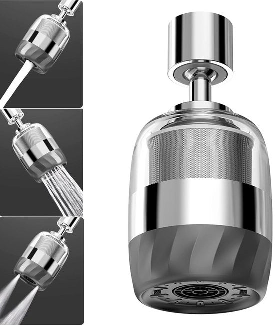 Regolatore di getto per rubinetti - Rotabile 360° - 3 modalità di testata di spruzzo per rubinetti - M22/M24 - Aerator per rubinetti - Adatto per cucina e bagno - Stabile