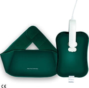 Caldiago Portatile a Batterie - Caldaia Elettrica Portatile con Cinturino Soft-Touch, 140 cm - Borsa Calda Elettrica per Mani e Addome - Verde