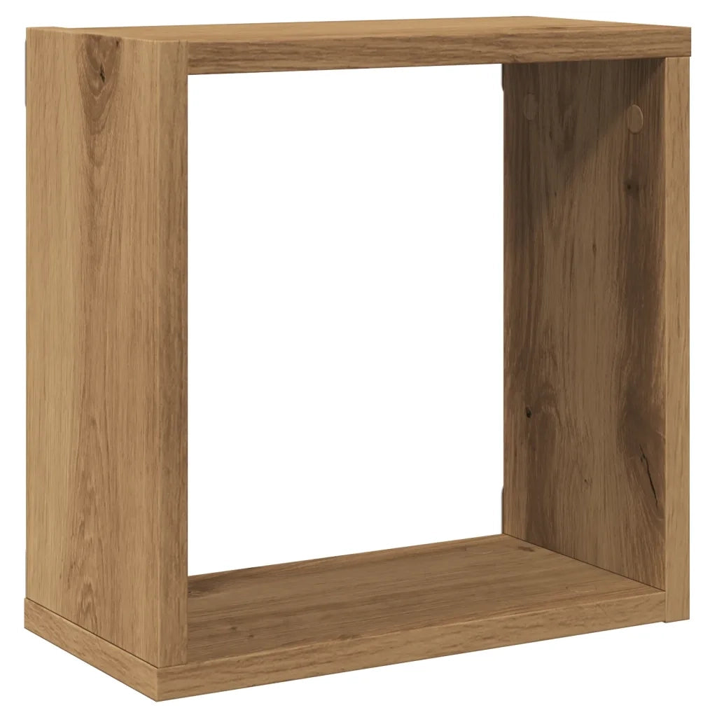 Mensole Parete a Cubo 4 pz Artigianale 30x15x30 cm Truciolato 856580