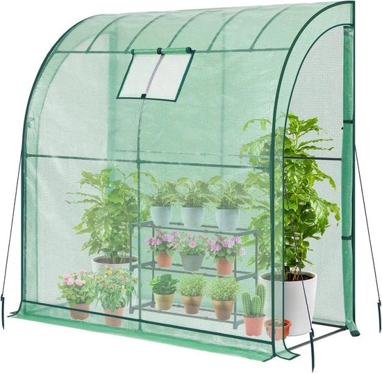 Cassa di appoggio - Cassetta per la maturazione - Protezione delle piante - Inclusa base per piante - 200x100x210 cm - Verde