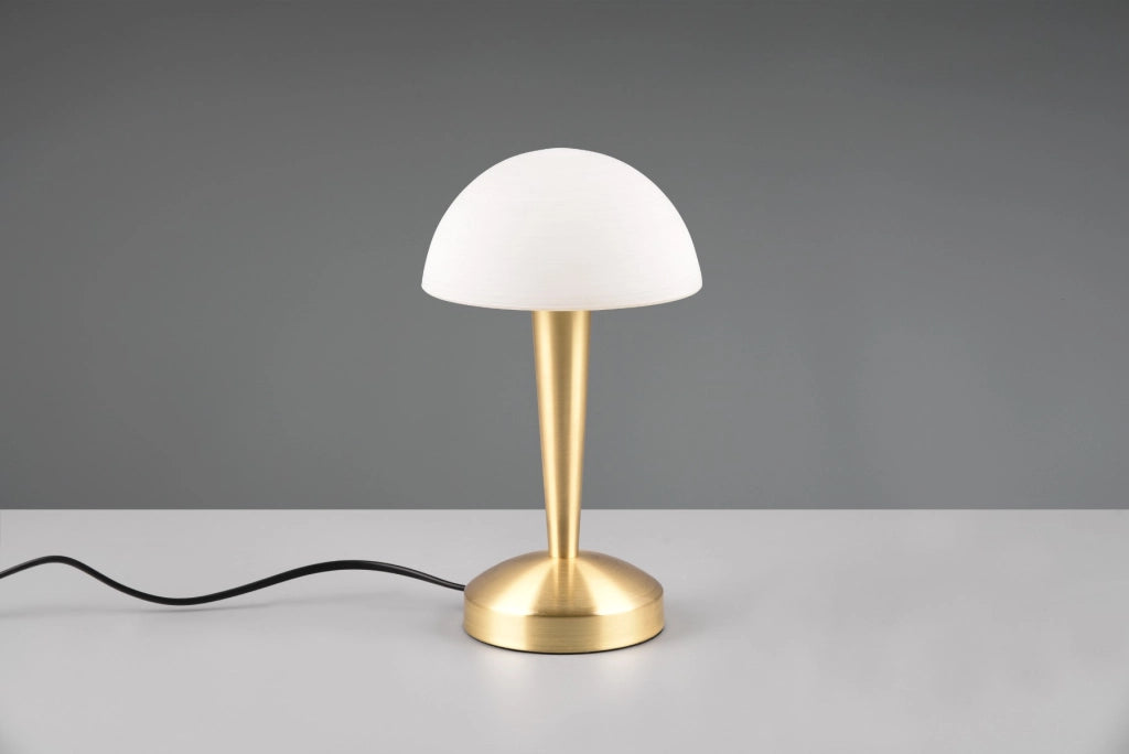 Lampada da tavolo ottone/bianco touch E14 Canaria RL
