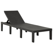 Sedia a sdraio lettino prendisole lettino da giardino mobili da esterno per patio plastica antracite 02_0012785