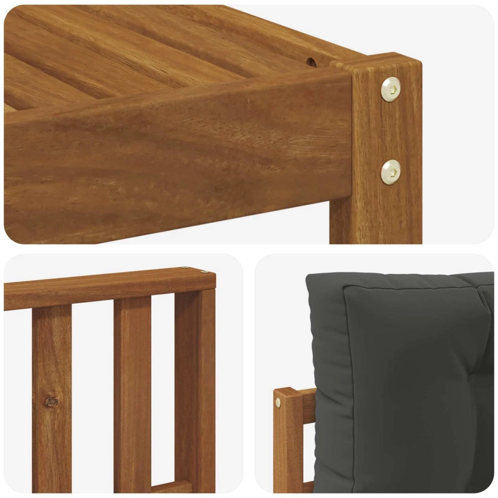 Set di divani da esterno con cuscino 6 pcs Naturale e Antracite 3367820