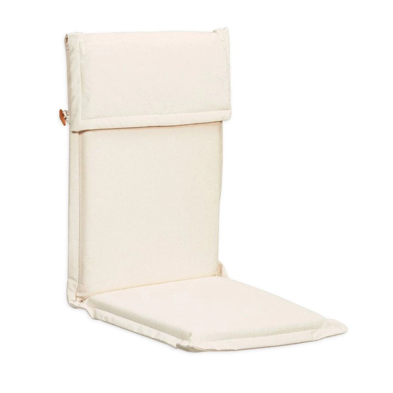Cuscino da esterno per poltrona alta, 114x46 cm con volant - Cuscino Da Esterno Per Poltrona Alta, 114x46 Cm Con Volant Colore Sahara (righe Bianche/beige/grigie) Colore: Ecru