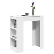 Tavolo Bar con Rastrelliera Bianco 95x47x103,5 cm Multistrato 854382