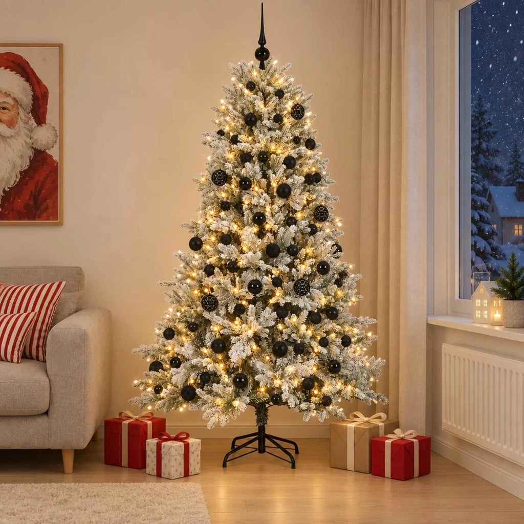 Albero di Natale artificiale con palline 240 cm 300 LED 3466369