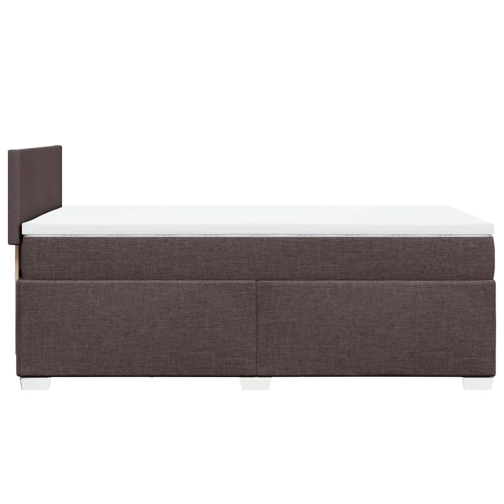 Giroletto a Molle con Materasso Marrone Scuro 80x200 cm Tessuto 3285711