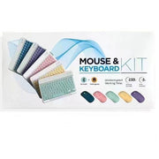 Trade Shop - Set Mini Tastiera Mouse Wireless Bluetooth Ricaricabile Design Sottile Colorato Con Luci -
