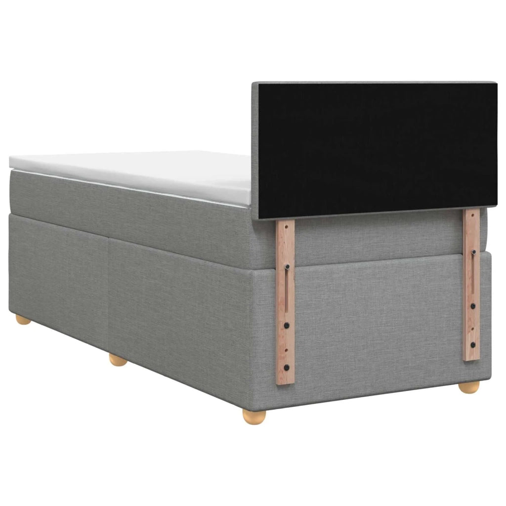 Letto box spring con materasso Grigio Chiaro 100 x 200 cm 3452352