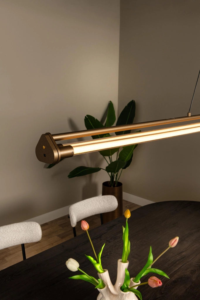 Lampada sospesa JANDERIN LED 2 tubi champagne Lucide